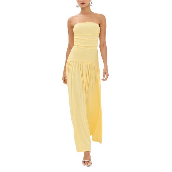 Staud 'Mariana' Yellow Viscose Dress Size XL - NWT - Picture 1 of 5